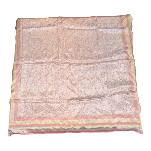 Kenya Vintage 100% Silk Scarf in delicate pastel colors Pink/yellow. AR16 - Picture 4 of 4